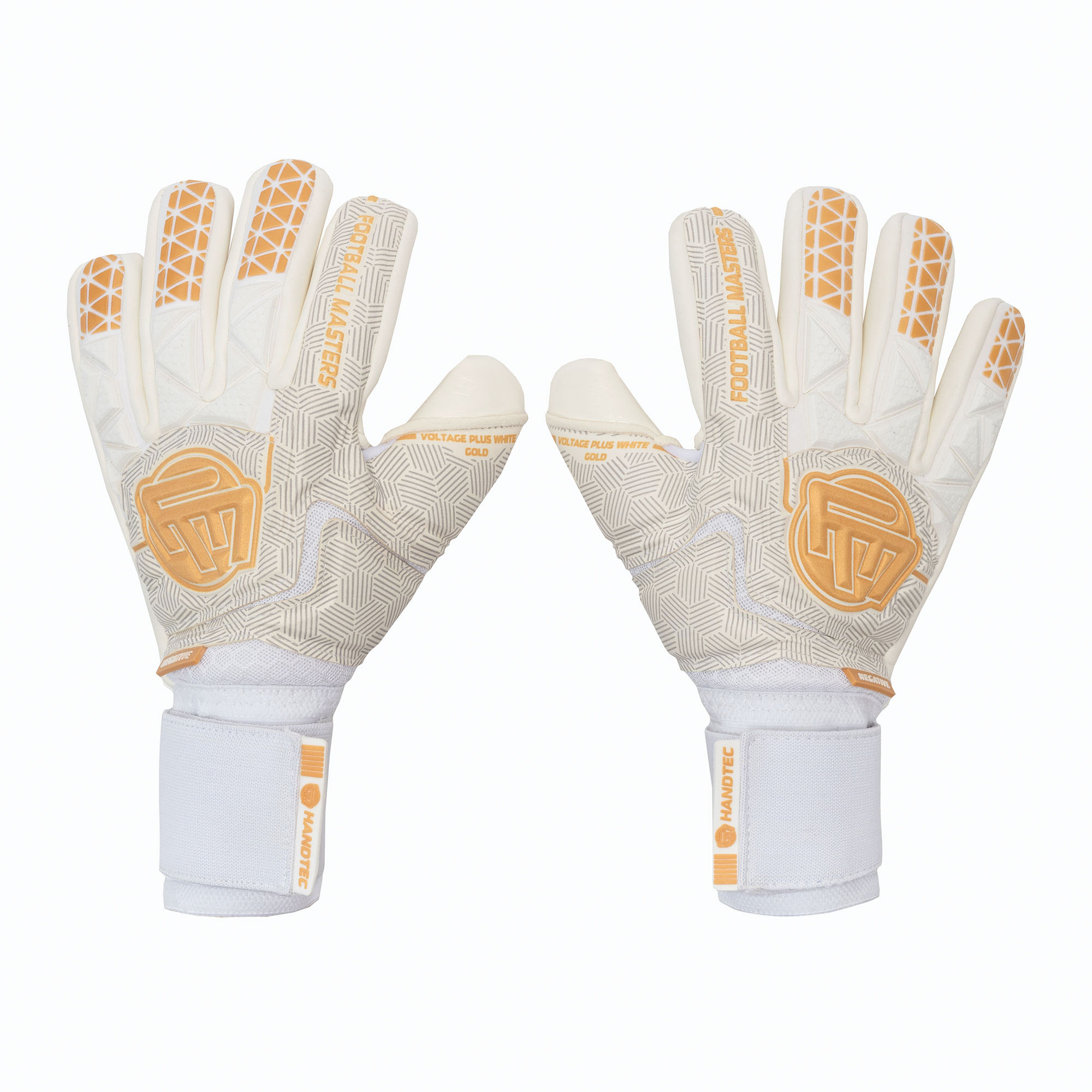 Football Masters Voltage Plus RF v 4.0 Goalkeeper Gloves White and Gold 1172-4