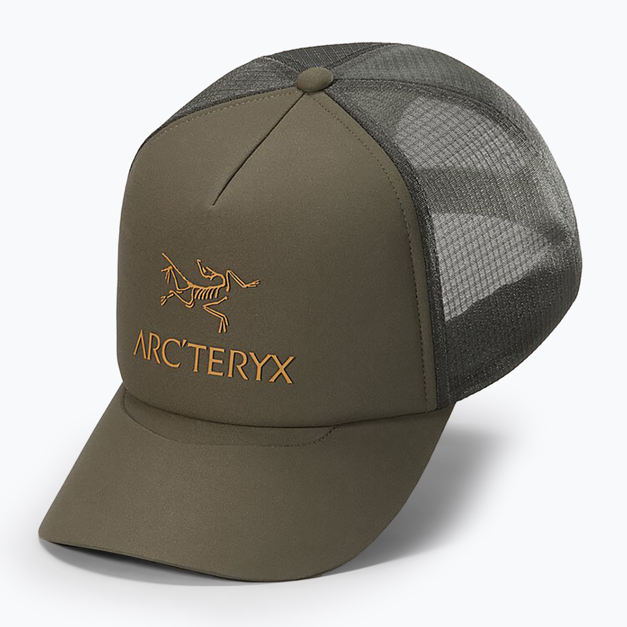 Arc'teryx Bird Word Trucker Извита бейзболна шапка с надпис tatsu/forage/yukon