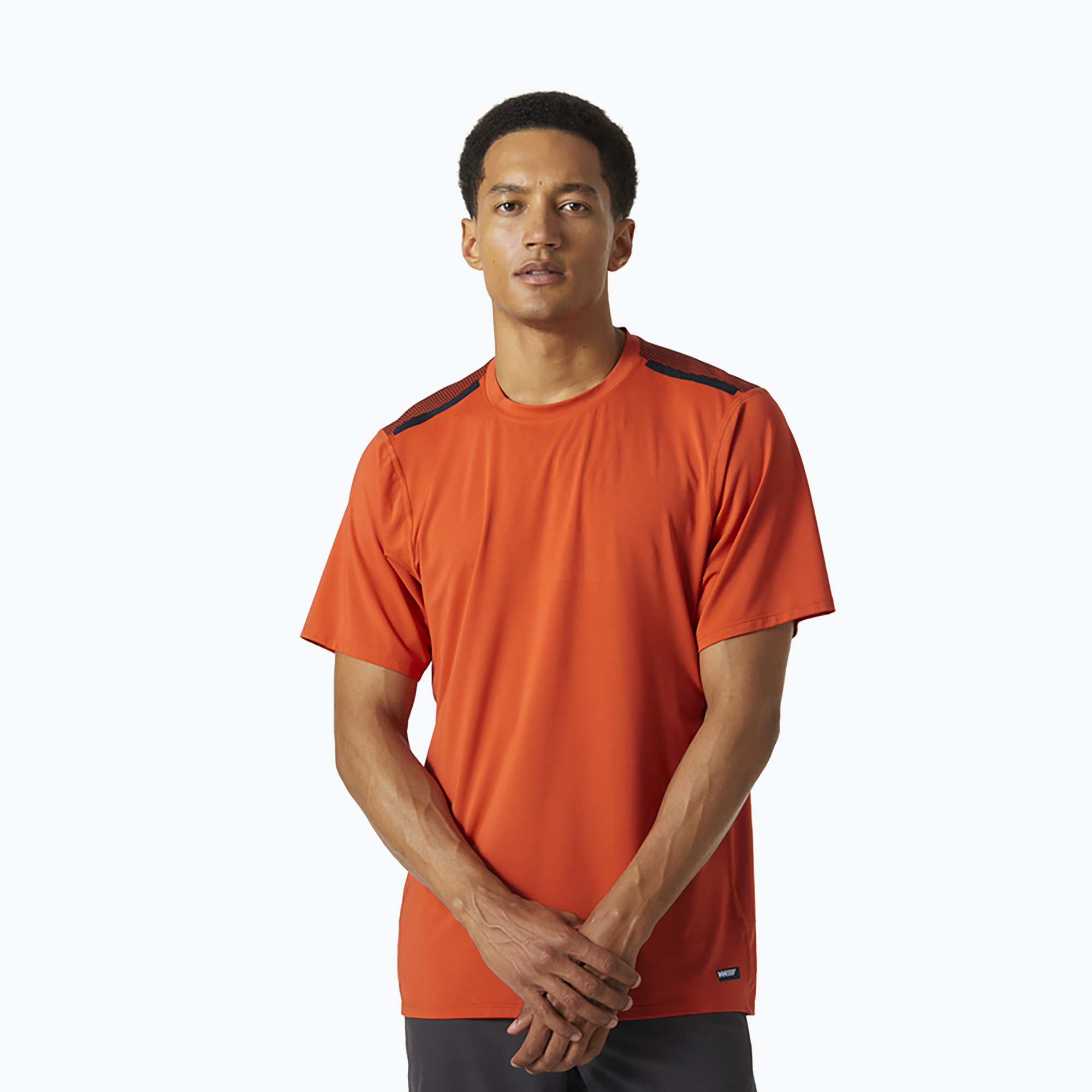 Мъжка риза Helly Hansen Tech Trail за трекинг оранжева 48494_328