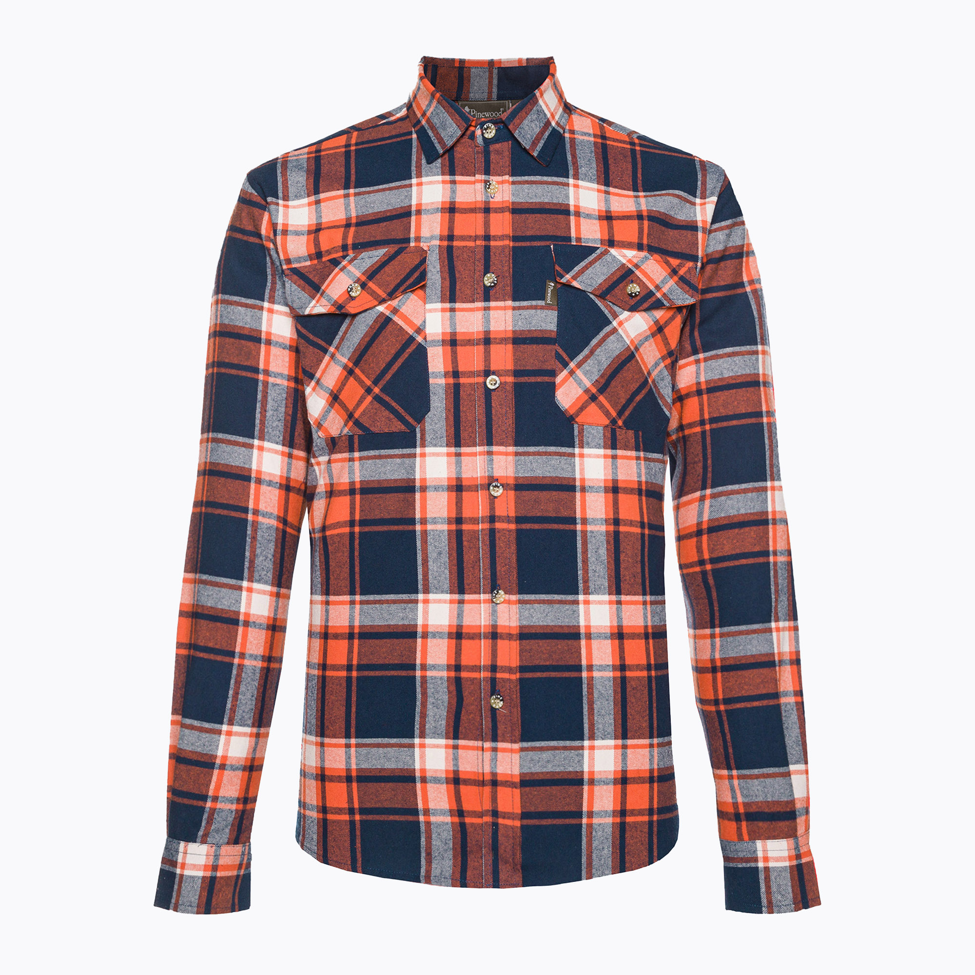 Мъжка риза Pinewood Härjedalen тъмносиньо/оранжево