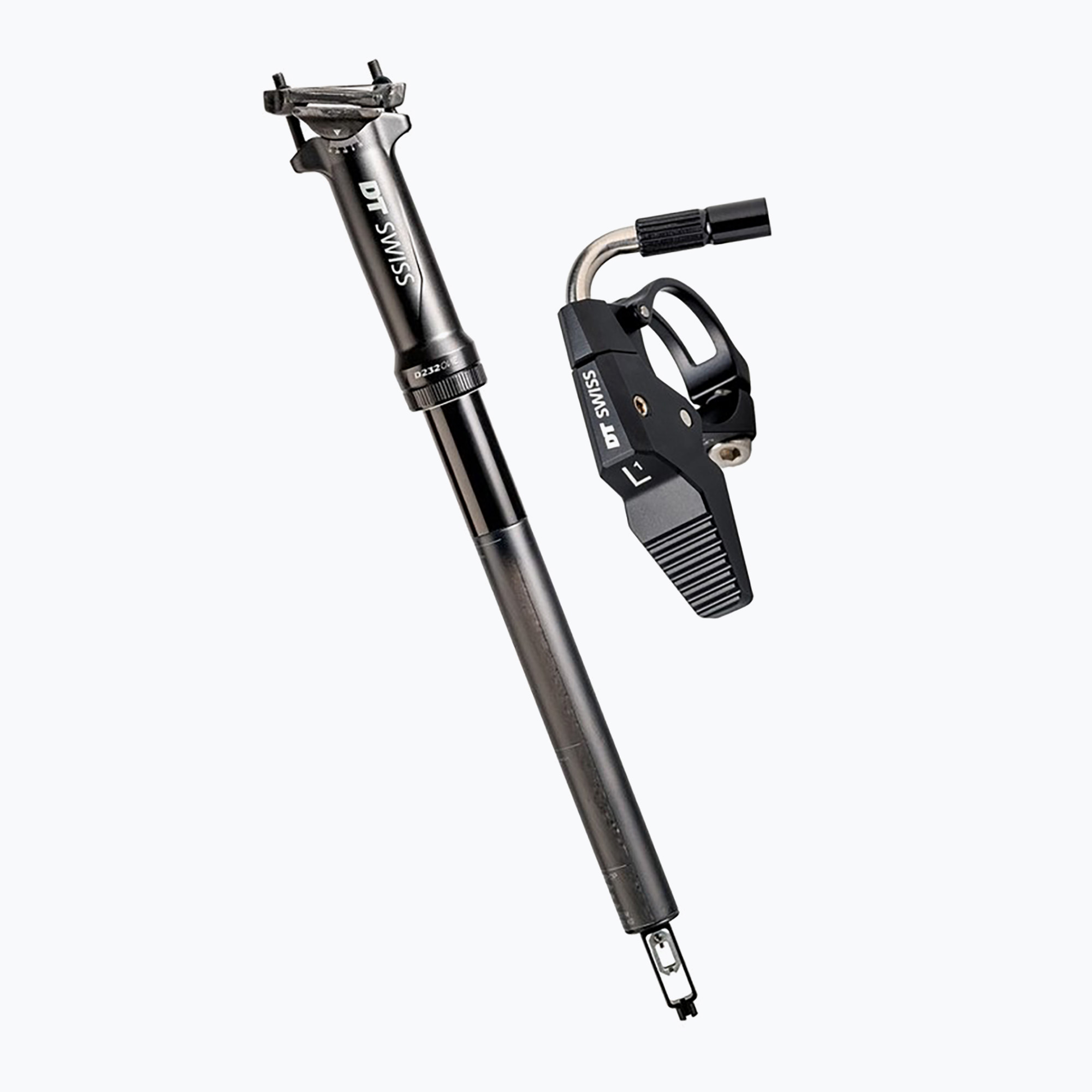 Регулируема стойка за седалка с дръжка DT Swiss D232 ONE 060 400 D L M MB CA карбоново черно D232ODKAADCA29727S