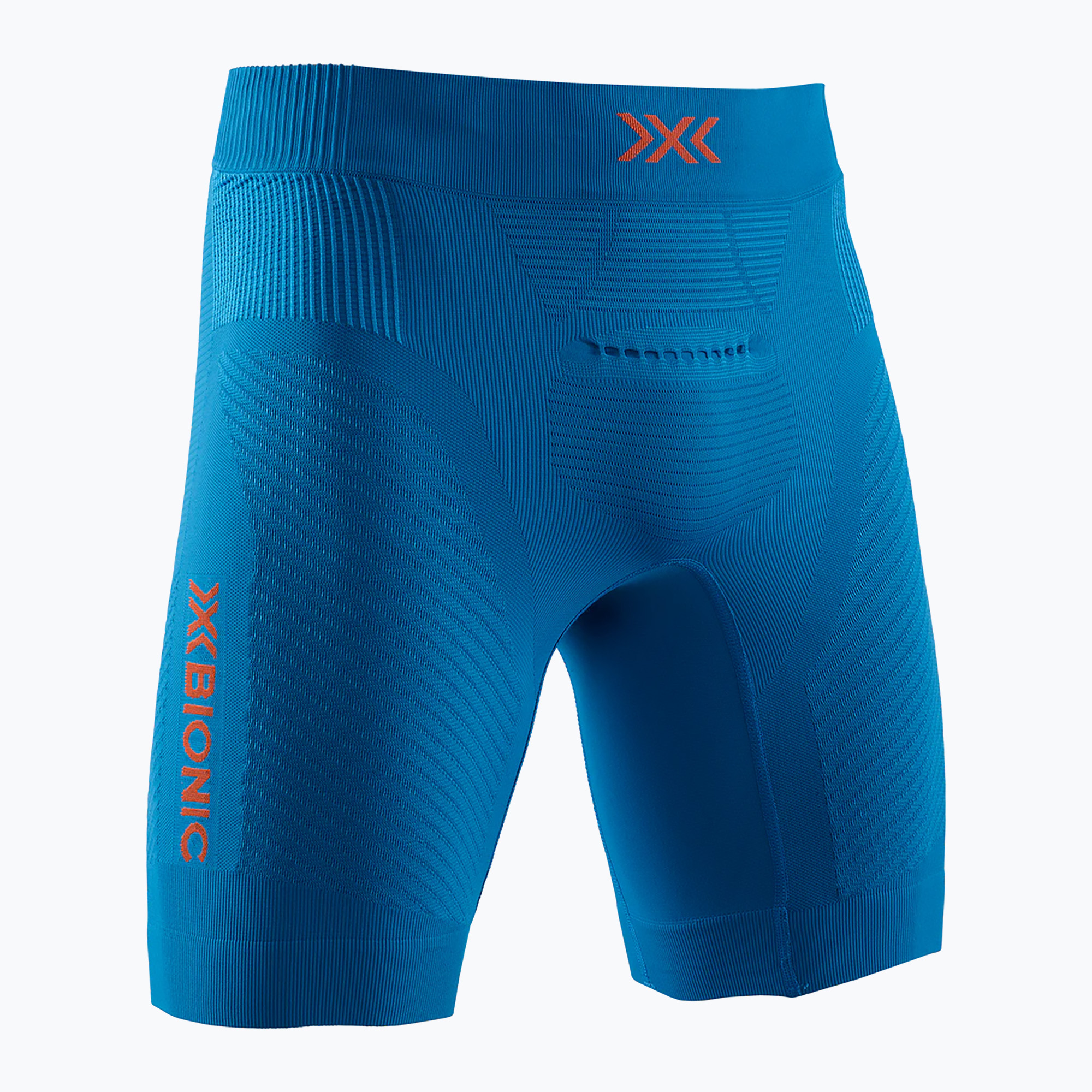 Мъжки къси панталони за бягане X-Bionic Invent 4.0 Run Speed teal blue/curcuma orange
