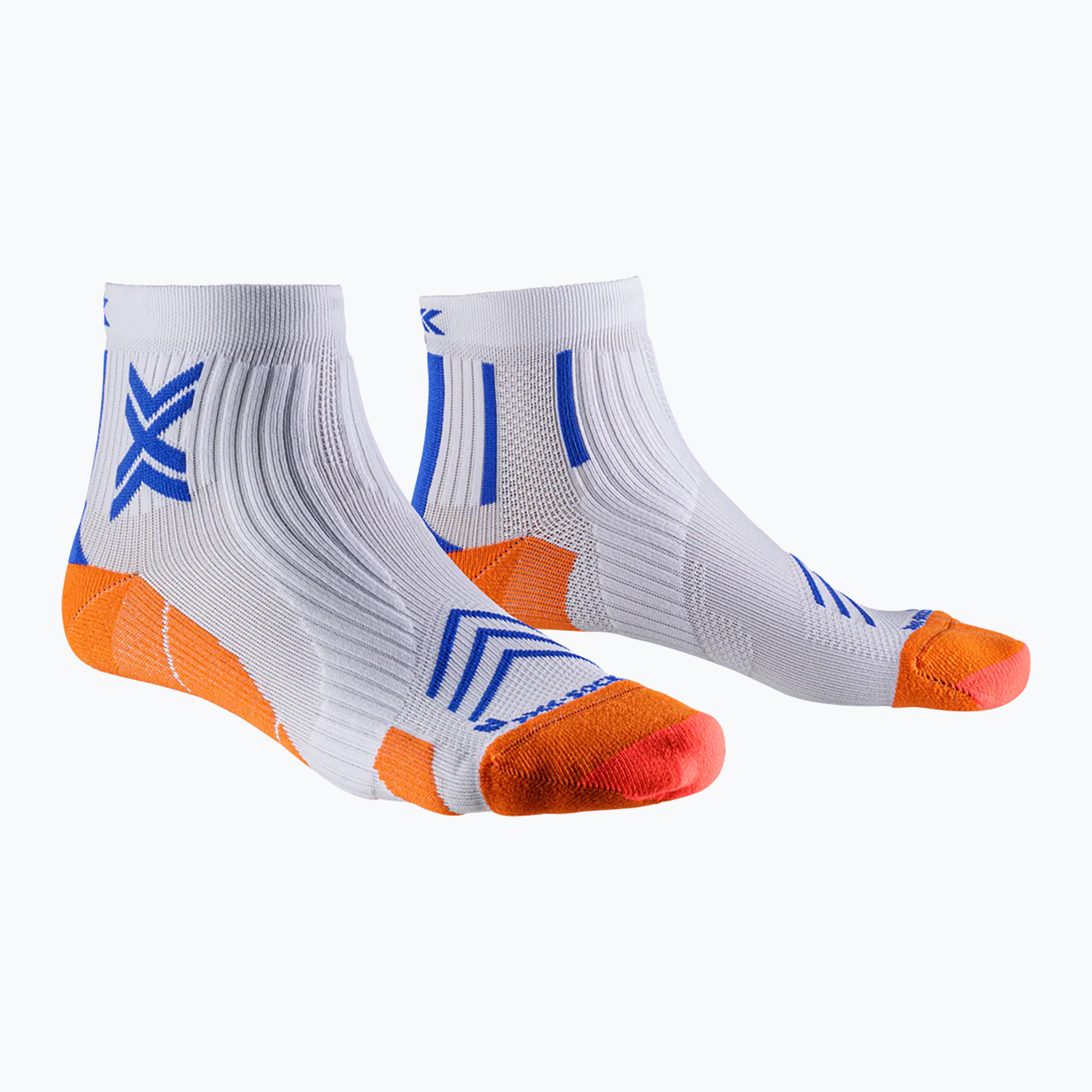 Мъжки чорапи за бягане X-Socks Run Expert Ankle white/orange/twyce blue