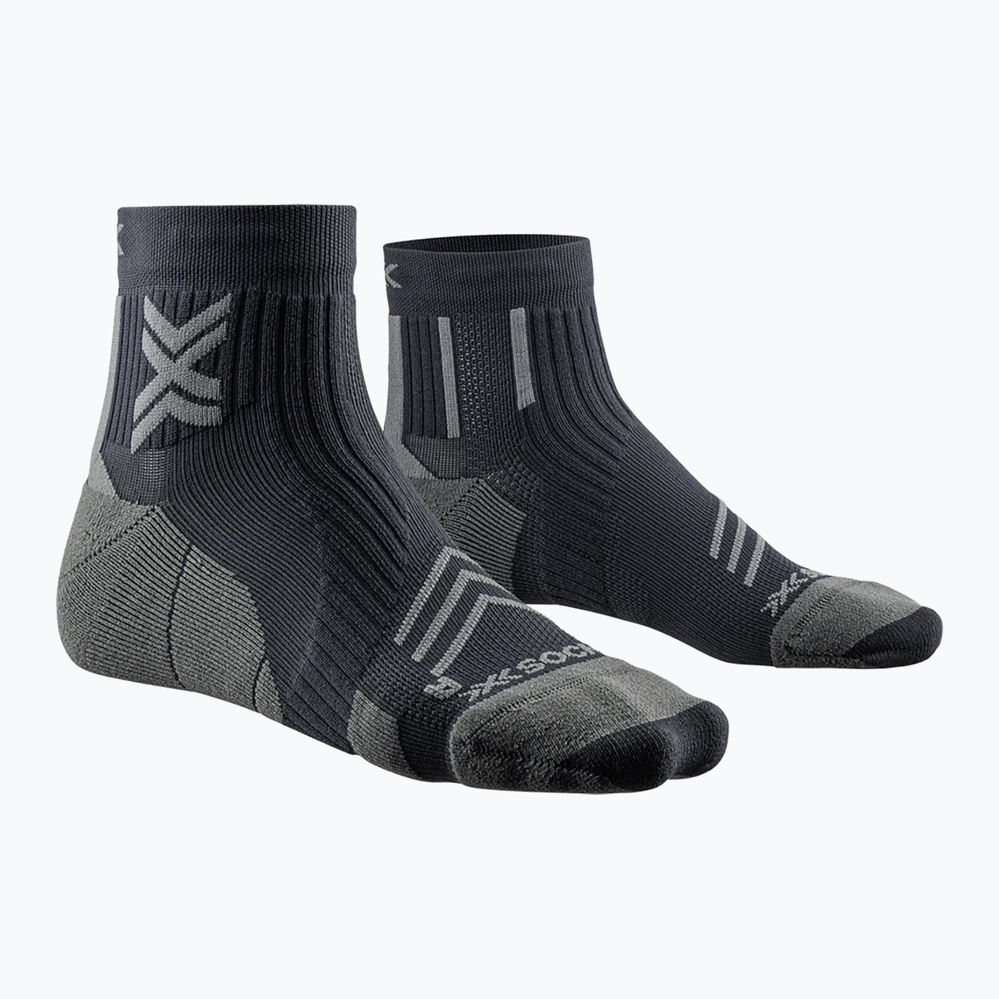 Мъжки чорапи за бягане X-Socks Run Expert Ankle black/charcoal