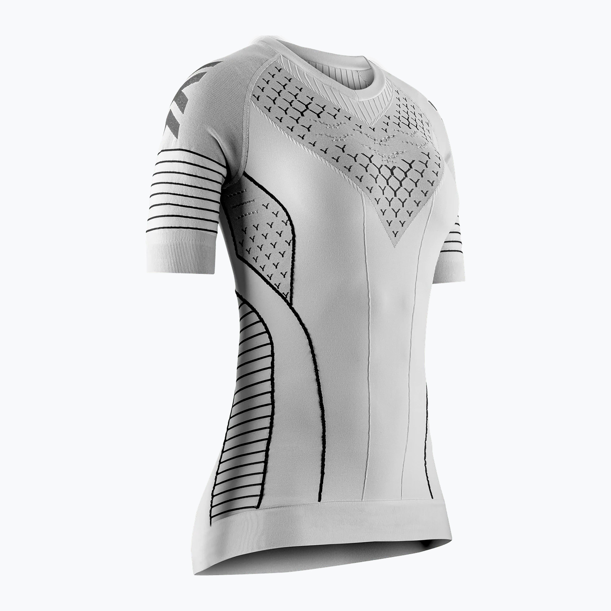 Дамска тениска за бягане X-Bionic Twyce Race SS arctic white/pearl grey