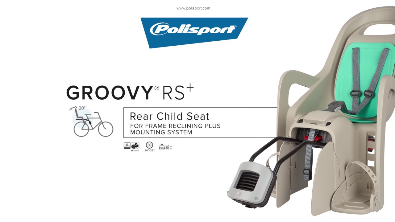 Polisport Groovy RS+ седалка за велосипед със задна рамка зелена бежова FO 8640700008