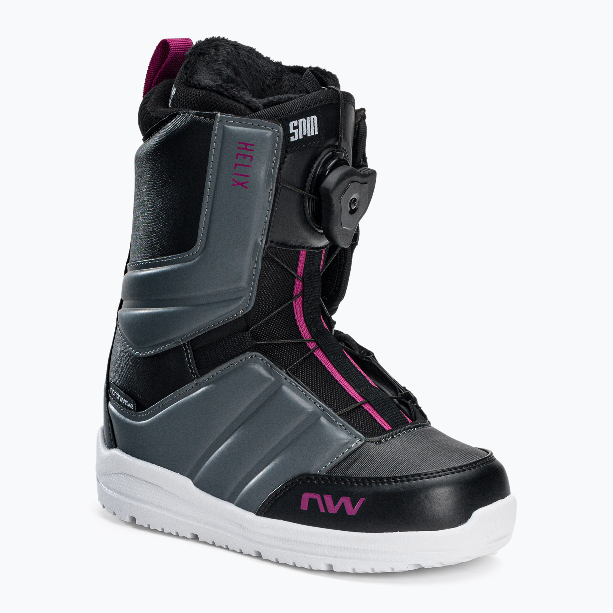 Дамски обувки за сноуборд Northwave Helix Spin черен-сив 70221401