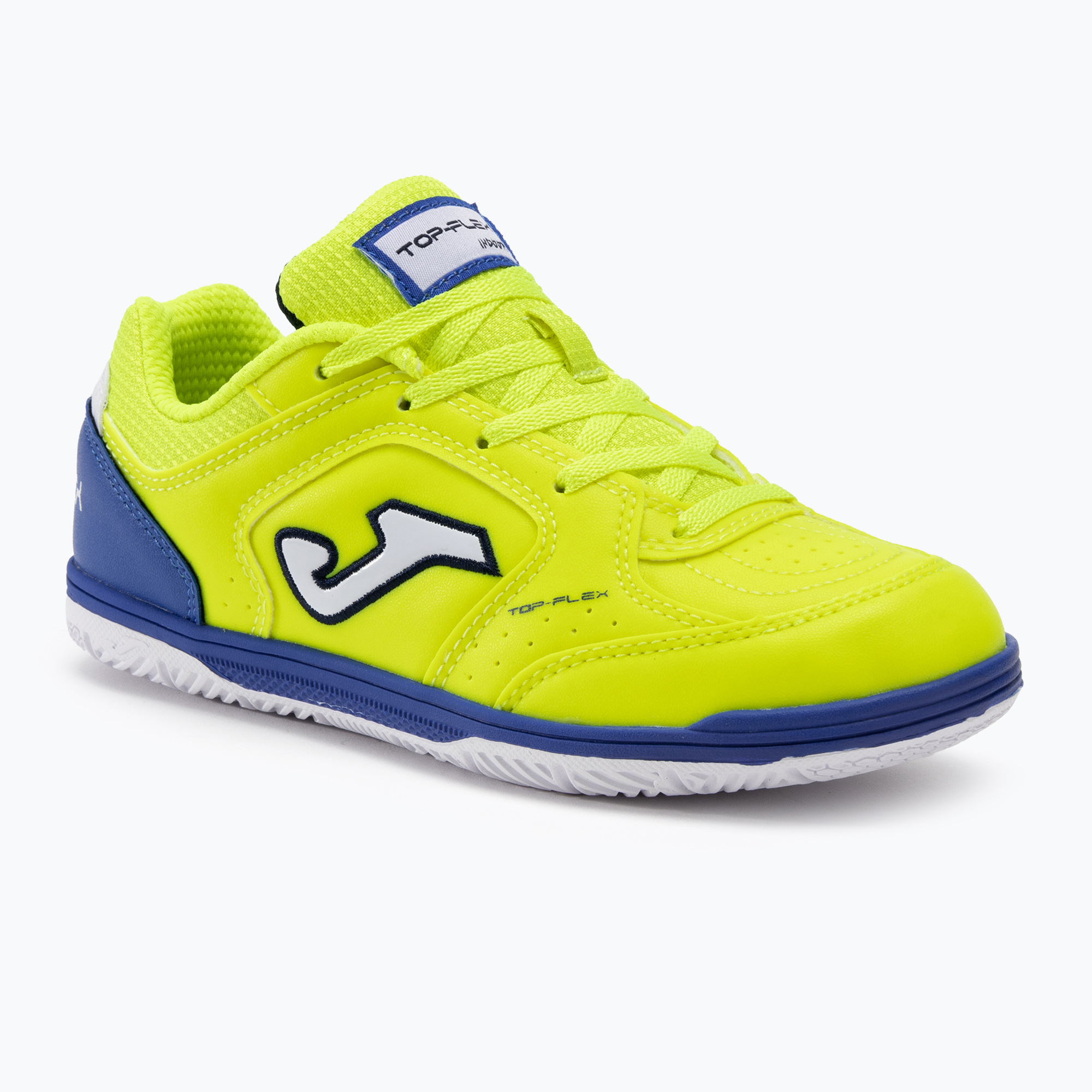 Детски футболни обувки Joma Top Flex Jr IN лимонов флуор