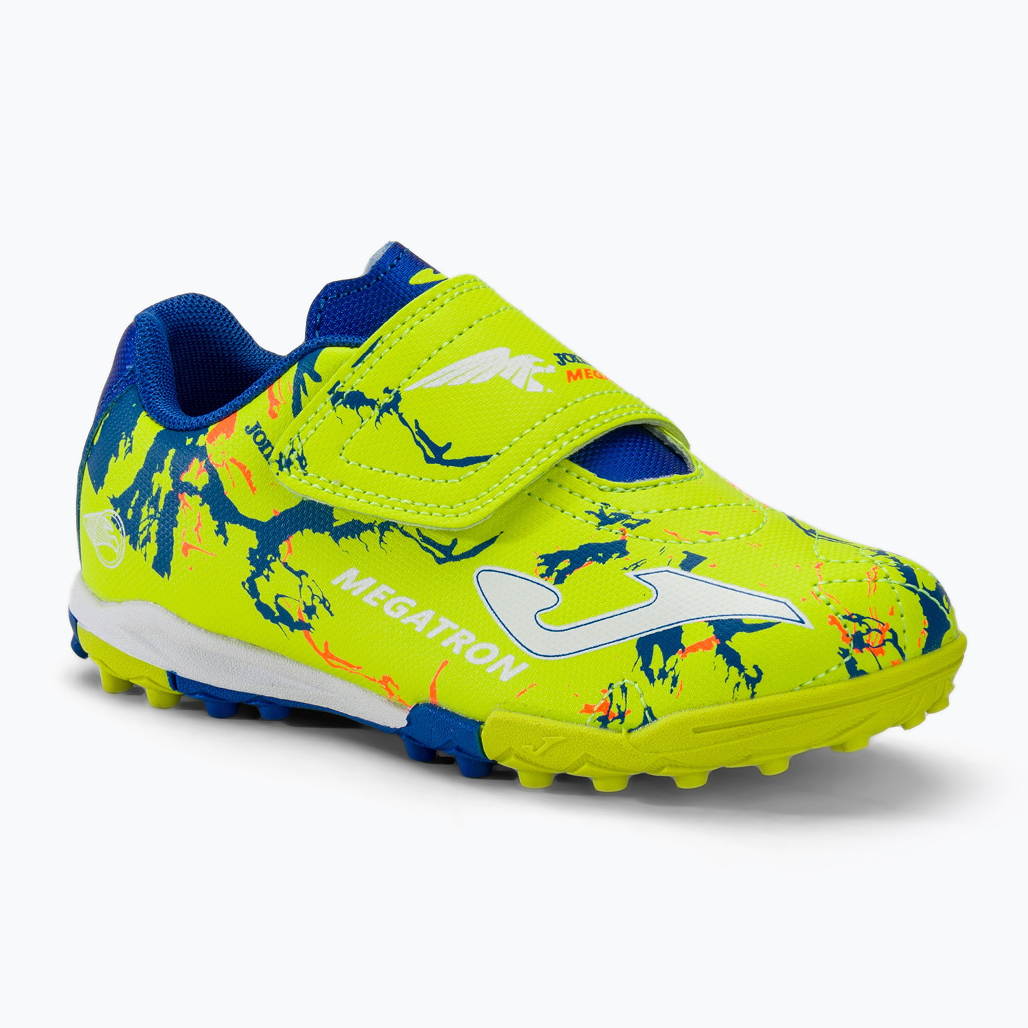 Детски футболни обувки Joma Megatron Jr TF лимонов флуор