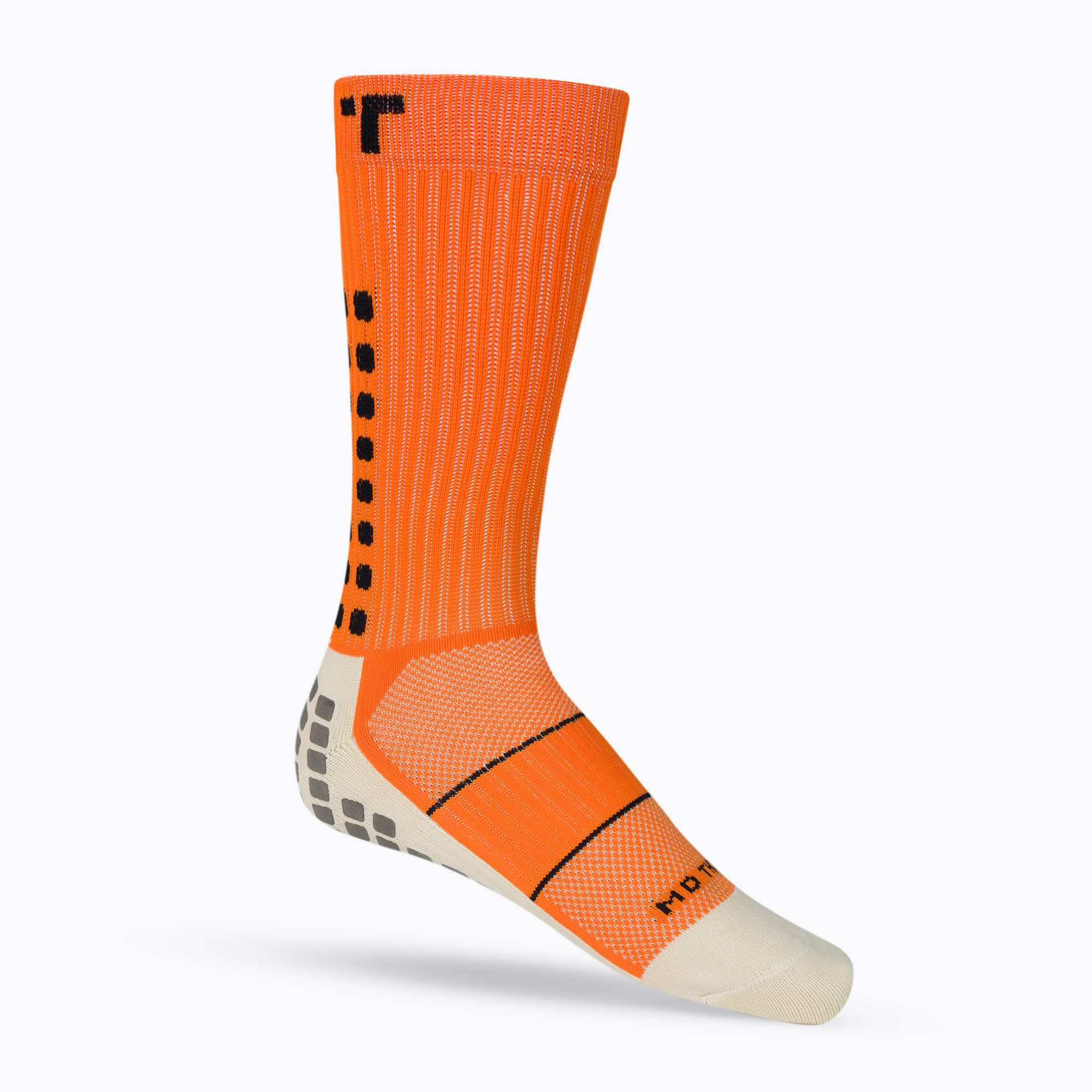 TRUsox Тънки оранжеви футболни чорапи за средата на прасеца CRW300
