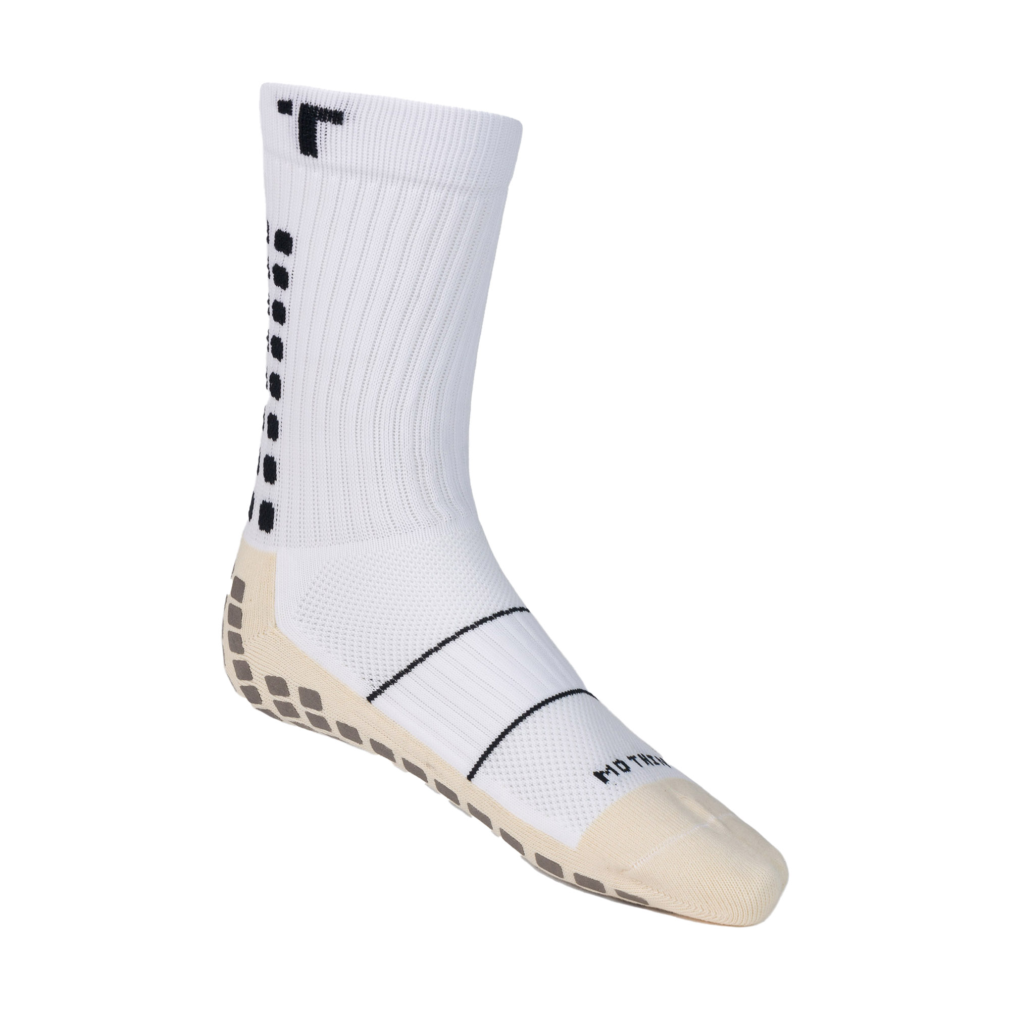 TRUsox Тънки футболни чорапи за средата на прасеца, бели CRW300