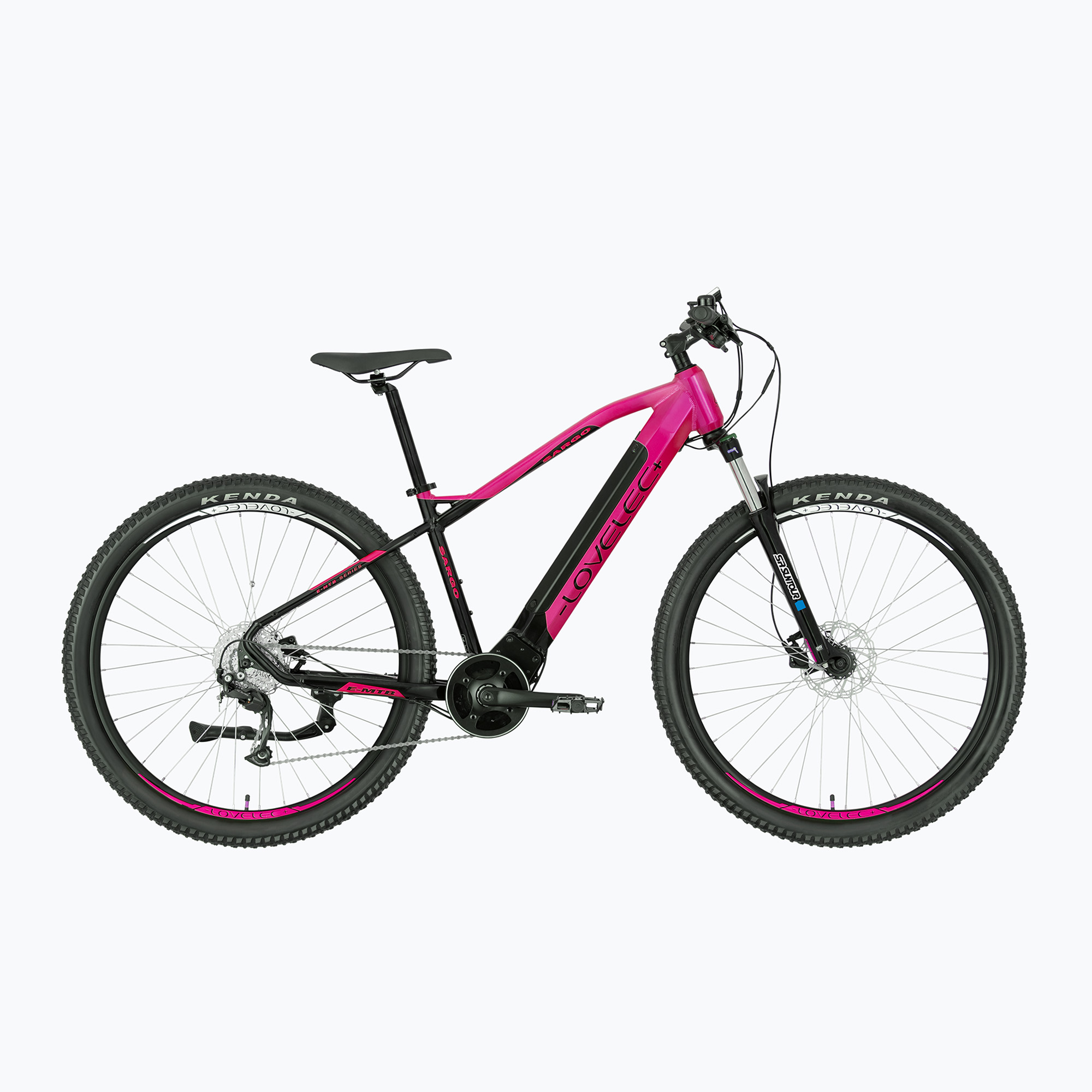 LOVELEC електрически велосипед Sargo 20Ah розов/черен B400342