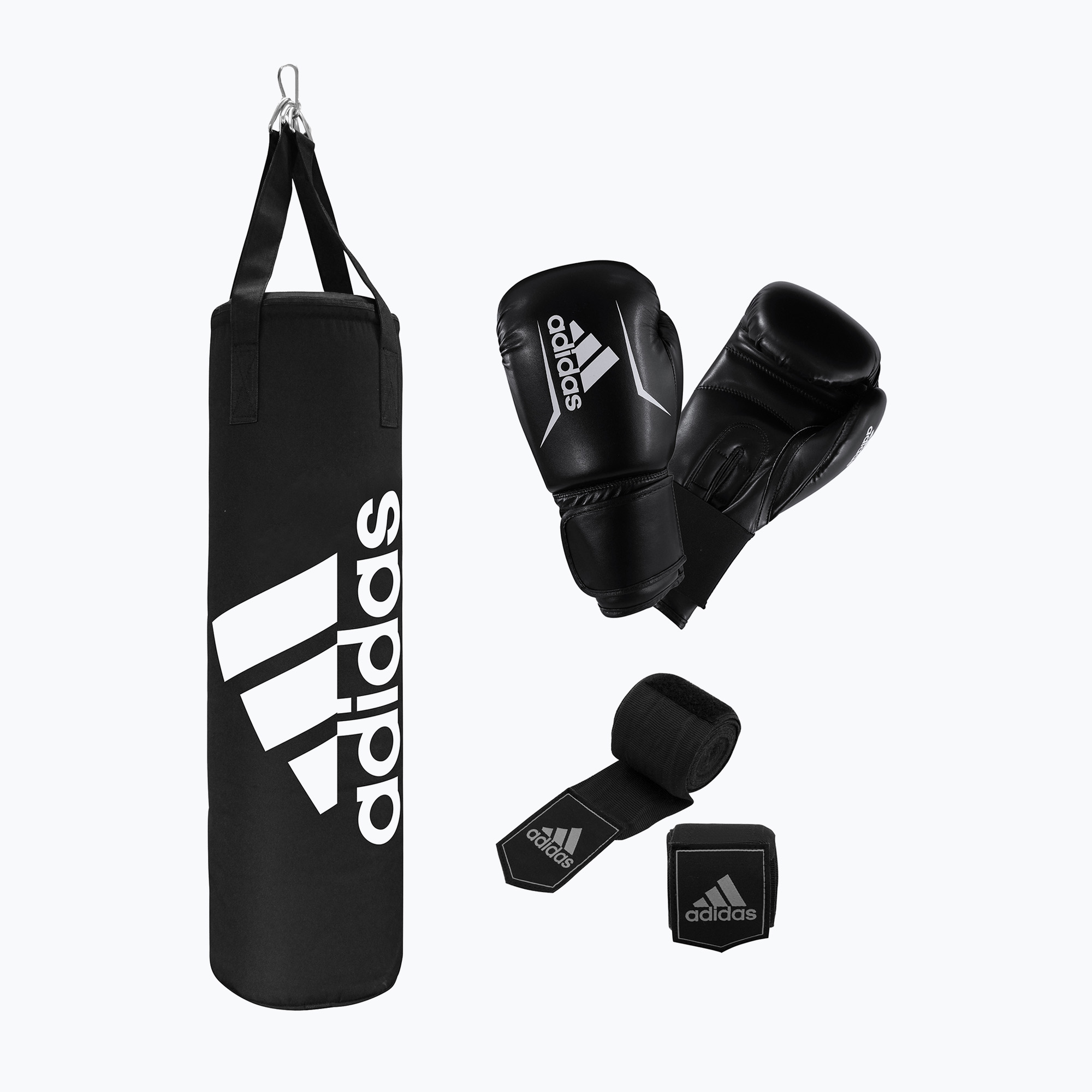 adidas Performance Боксов комплект чанта   ръкавици   бандаж черно и бяло ADIBAC11KIT-EUN