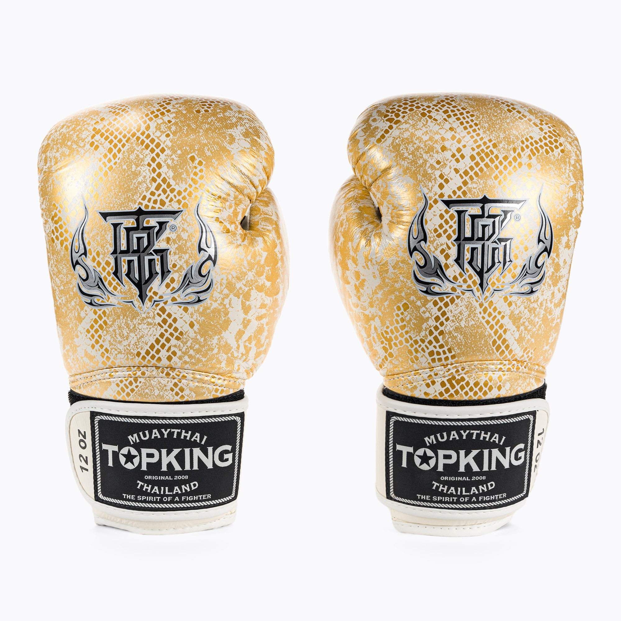 Top King Muay Thai Super Star Air боксови ръкавици бели TKBGSS