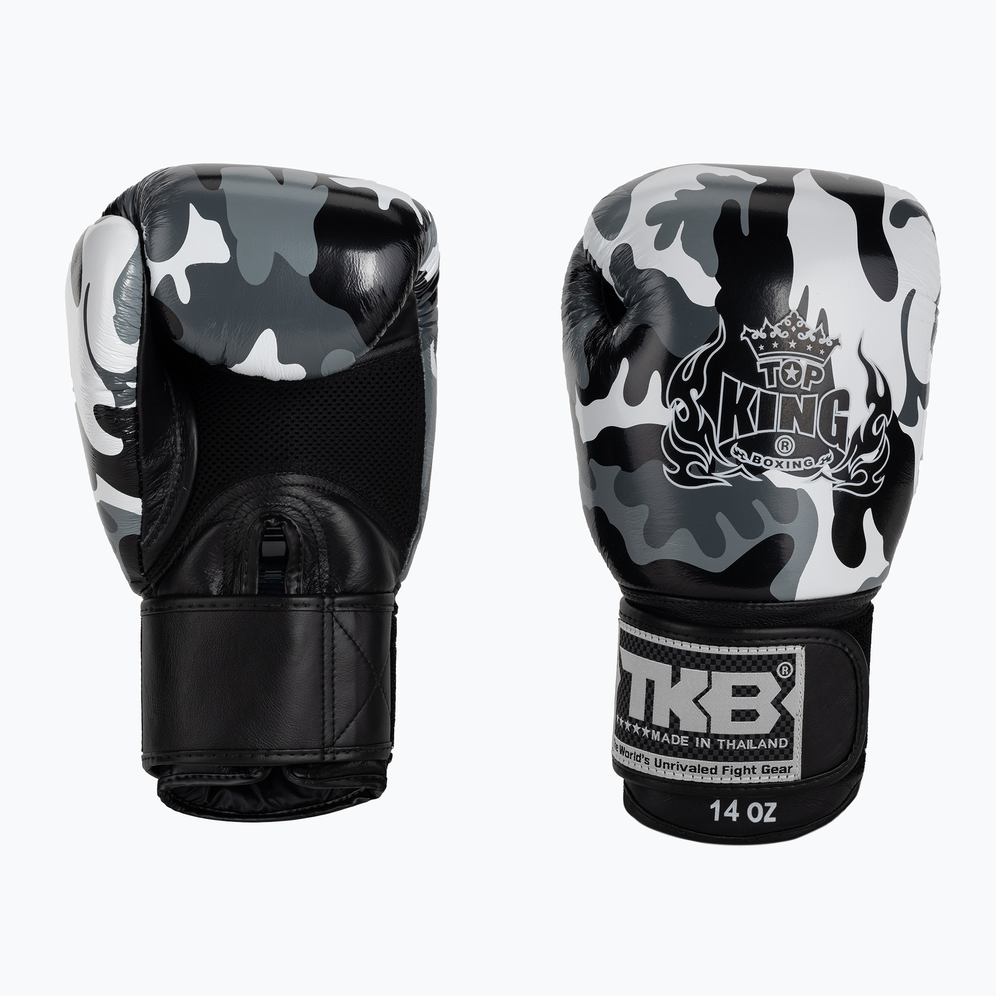 Top King Muay Thai Empower сиви боксови ръкавици TKBGEM-03A-GY