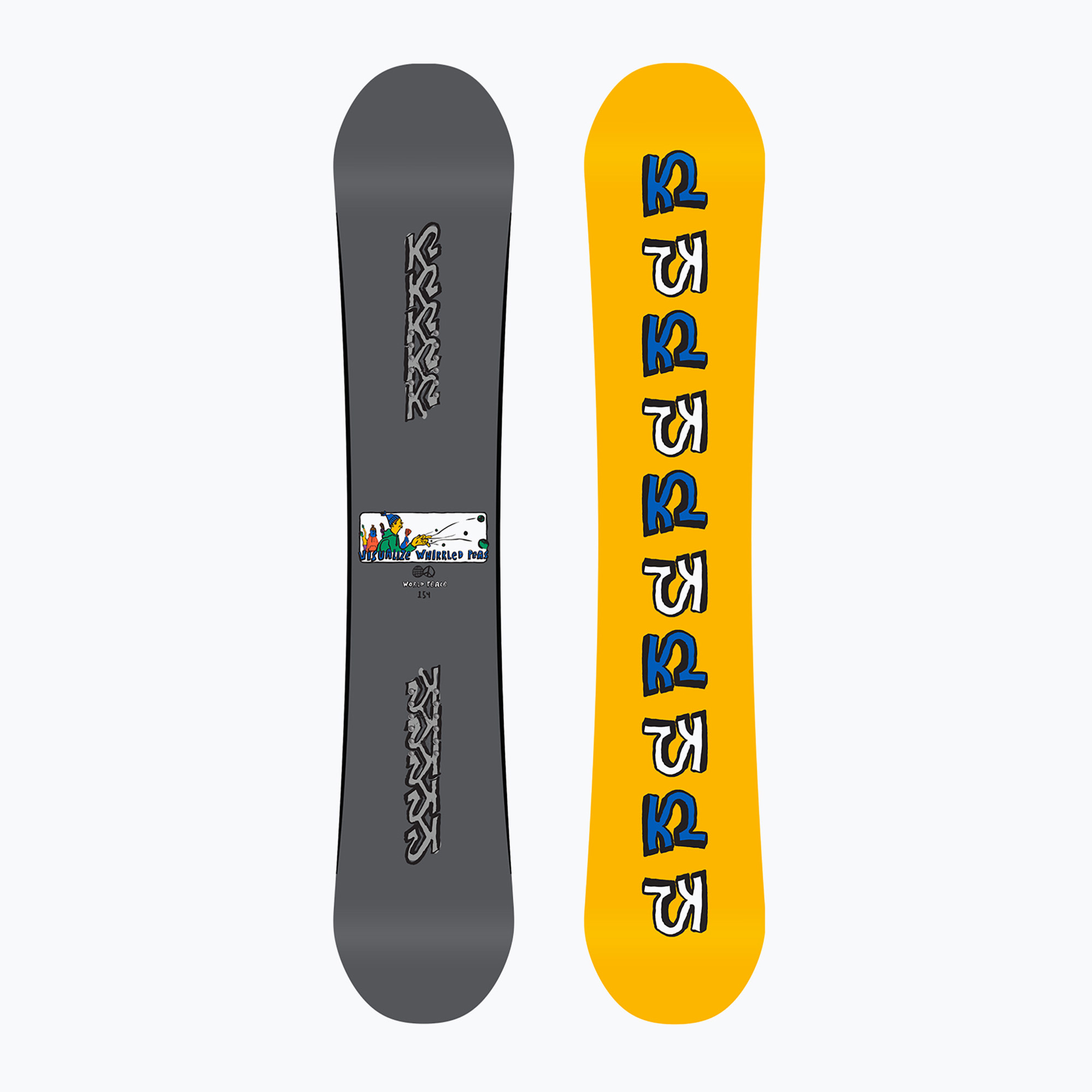 K2 World Peace сиво-жълт сноуборд 11G0043/11
