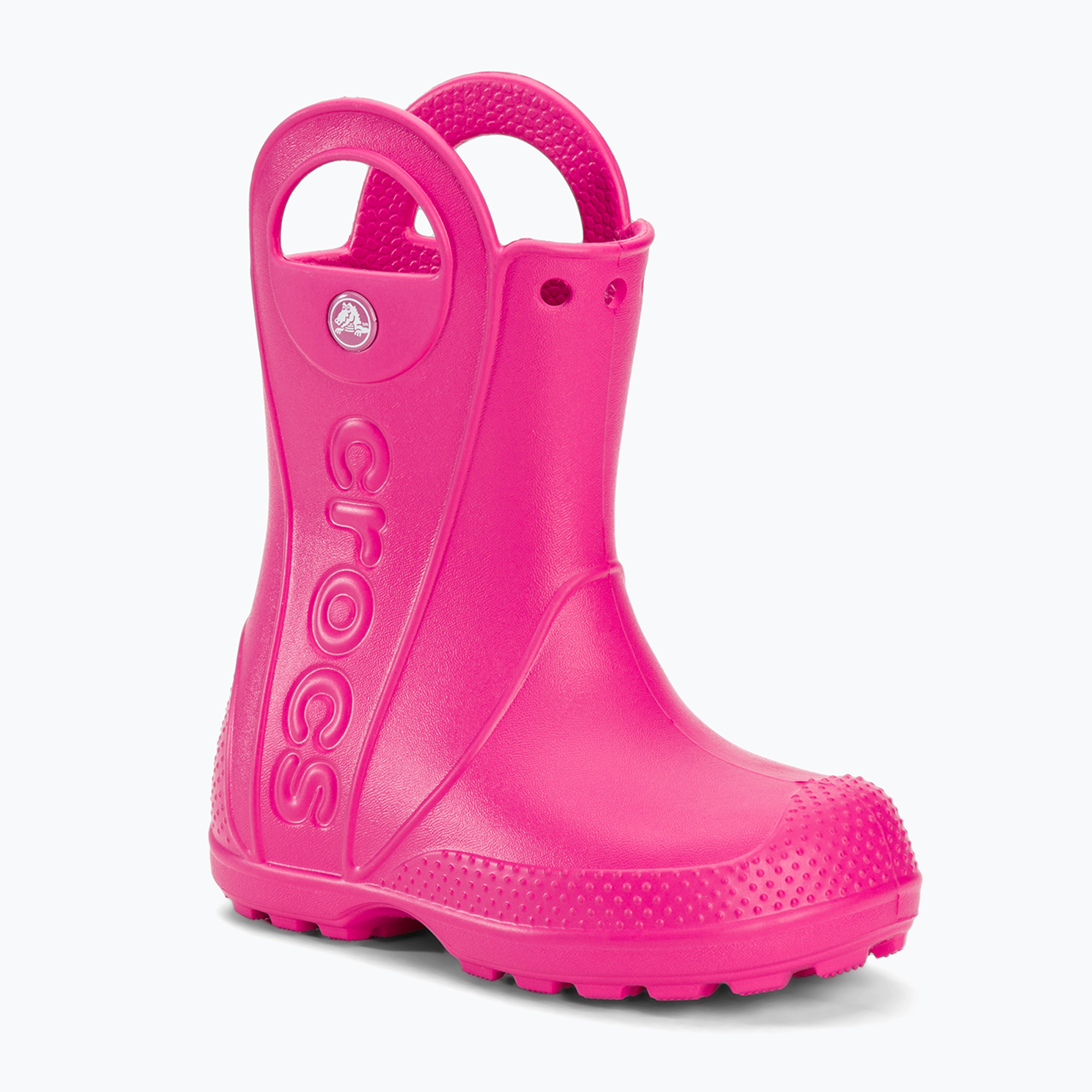Crocs Дръжка дъждовна обувка Деца бонбонено розови гуменки