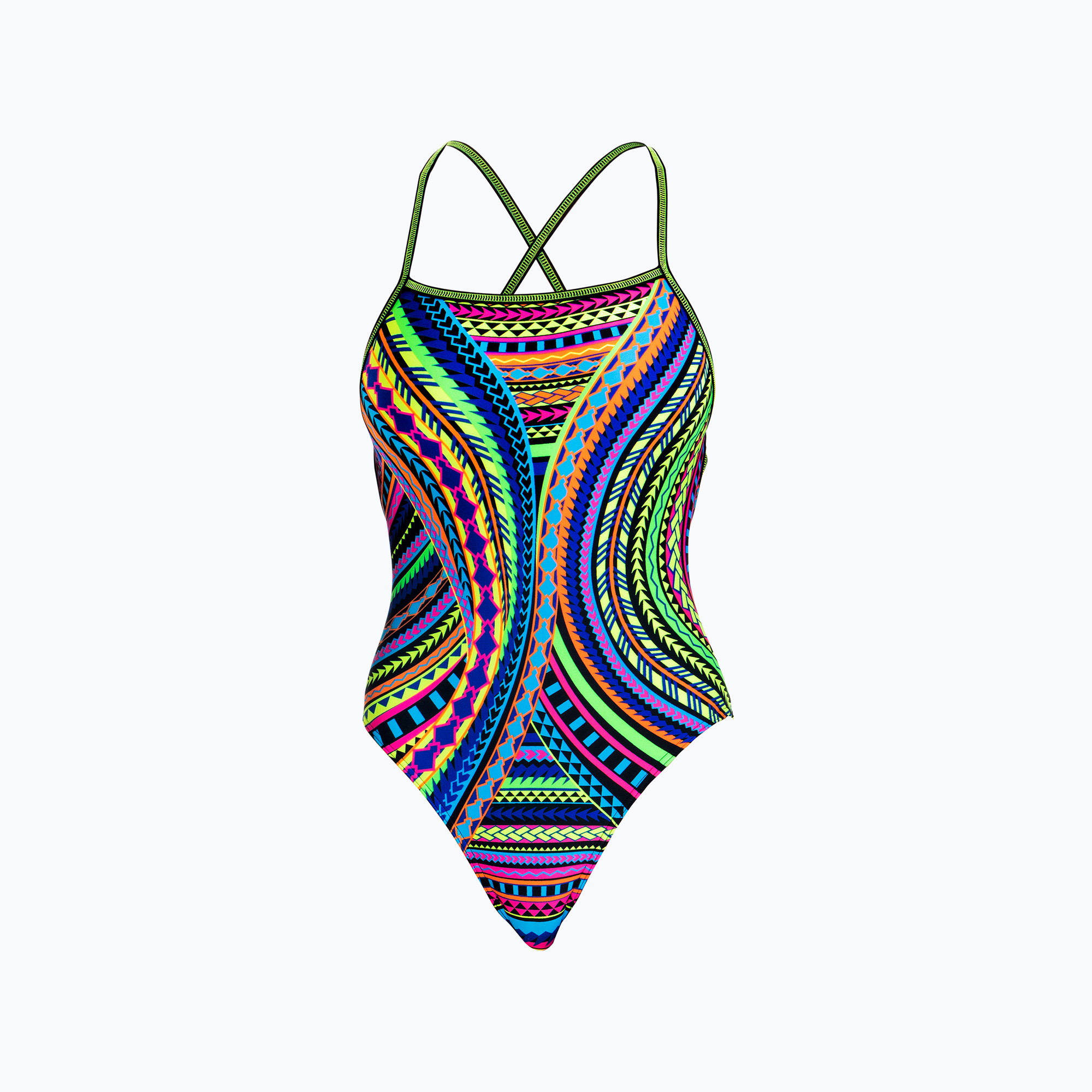 Функционален дамски бански костюм от една част с презрамки в цвят FS38L0153308