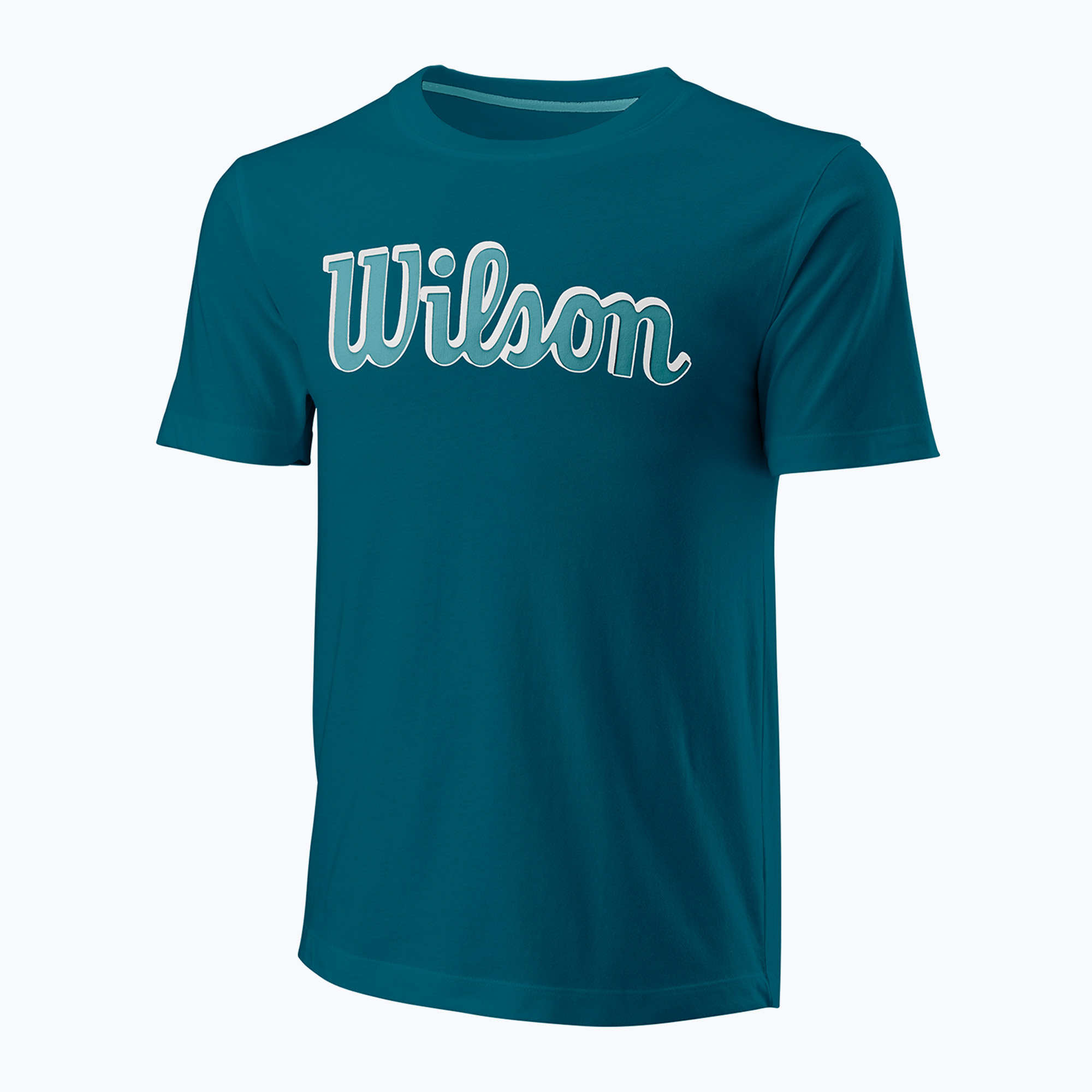 Мъжка тениска Wilson Script Eco Cotton Tee синя/коралова