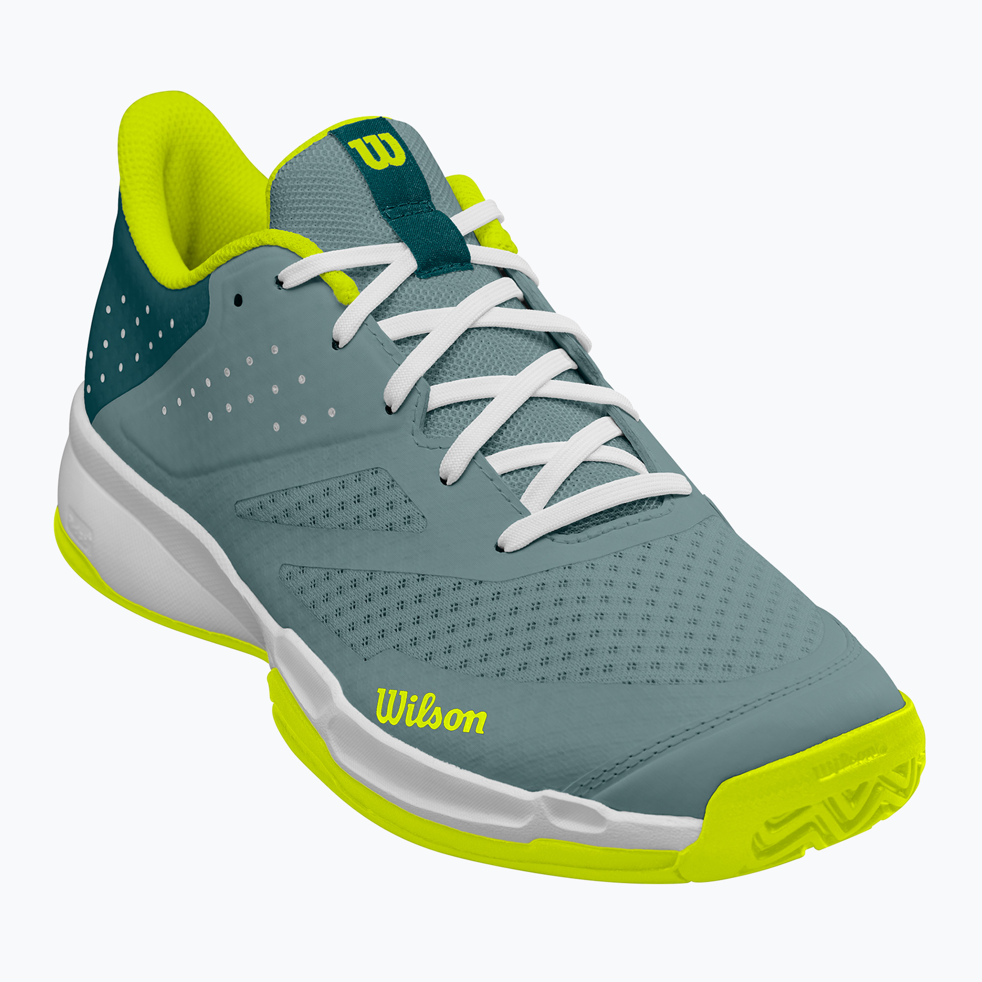 Wilson Kaos Stroke 2.0 мъжки обувки за тенис stormy sea/deep teal/safety yellow