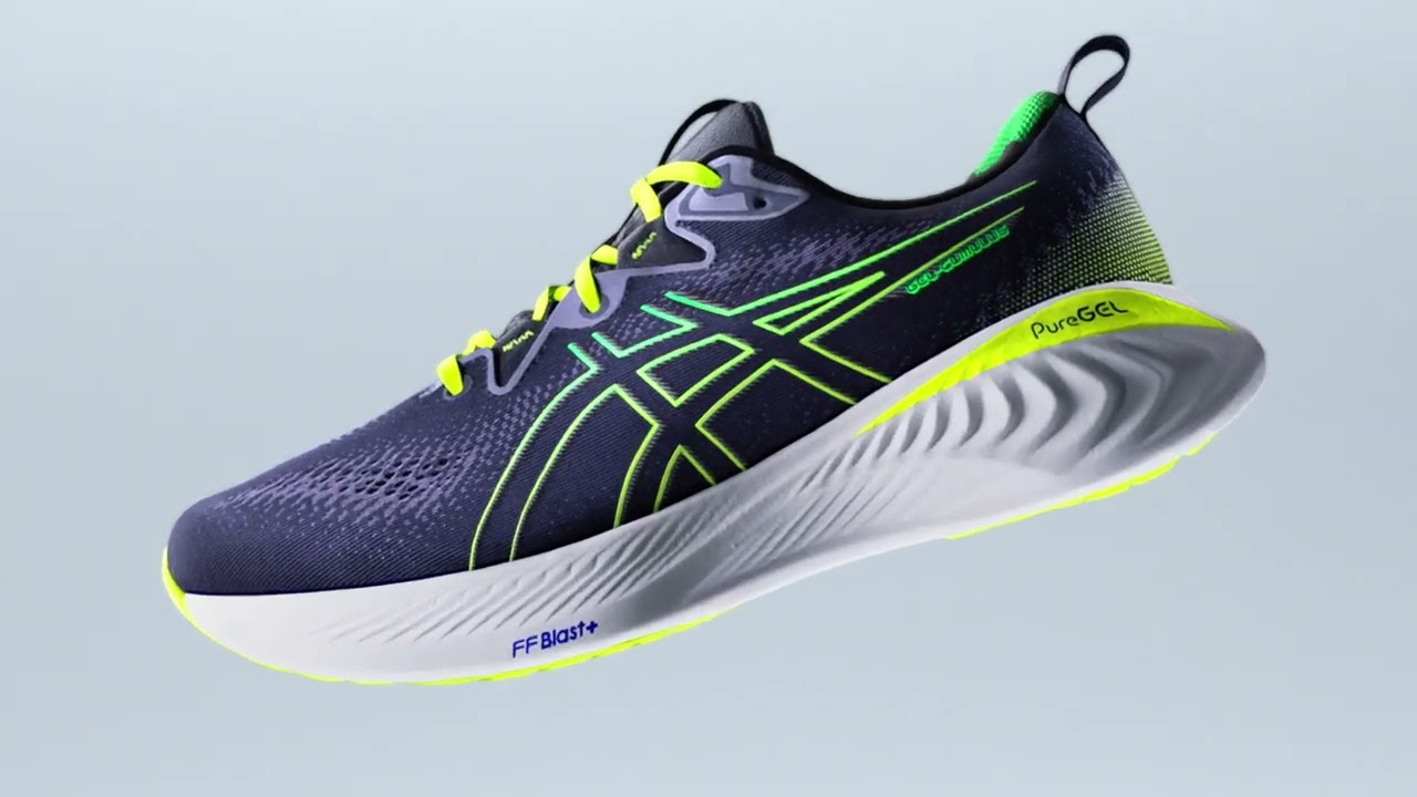 ASICS Gel-Cumulus 25 дамски обувки за бягане успокояващо морско/жълто