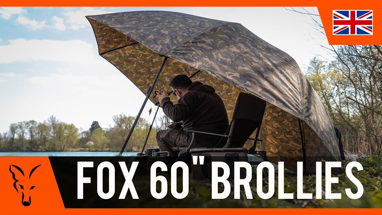 Карп чадър Fox 60 Camo Brolly brown CUM268