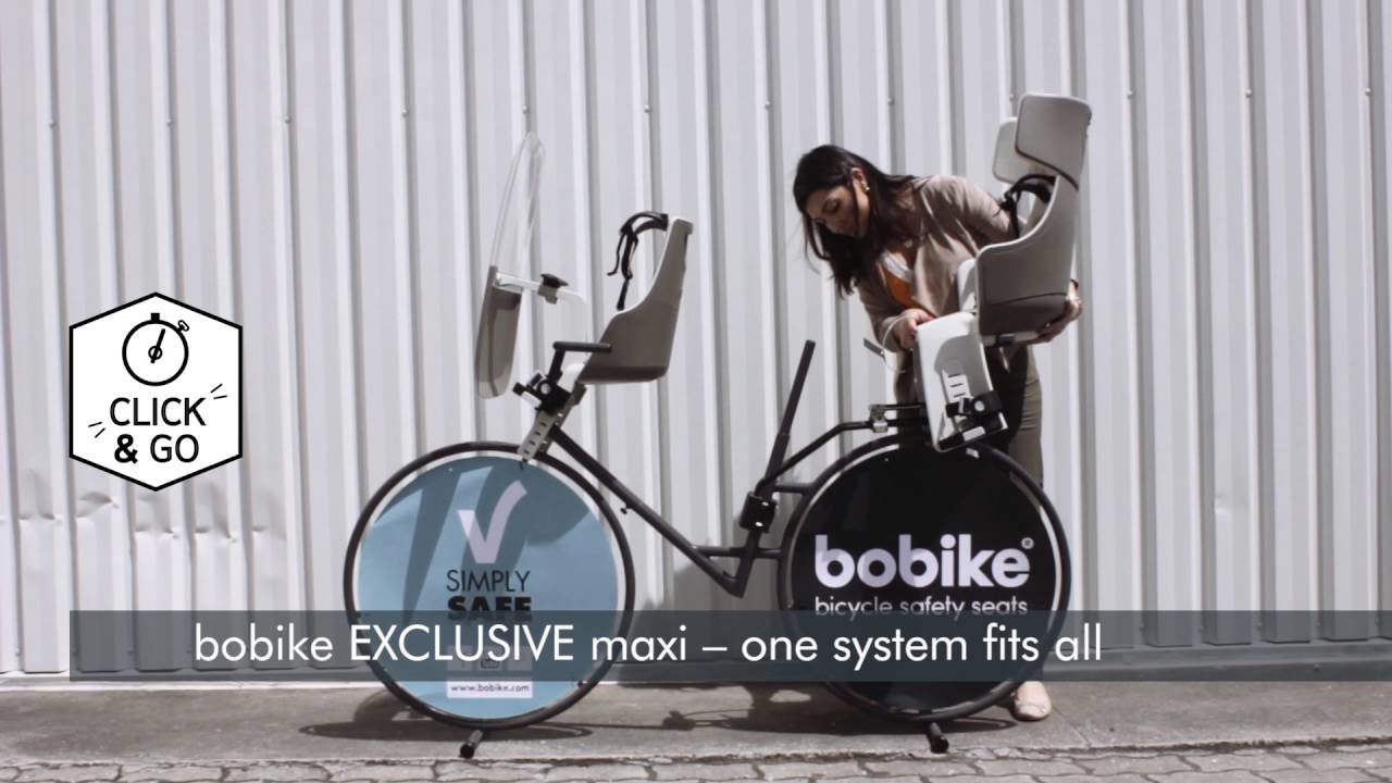 Седалка за велосипед със задна рамка bobike Exclusive Maxi Plus 1P черна 8011100018