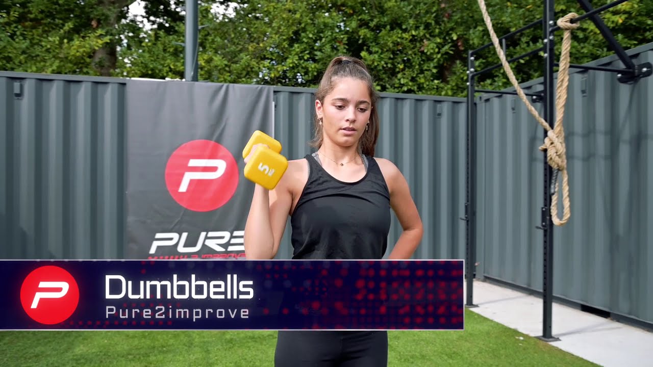 Неопренови дъмбели 1 кг Pure2Improve черен P2I201390