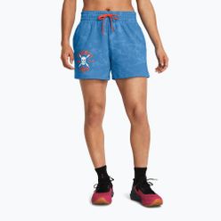 Under Armour Project Rock Underground Terry дамски шорти за тренировка viral blue/phoenix/white