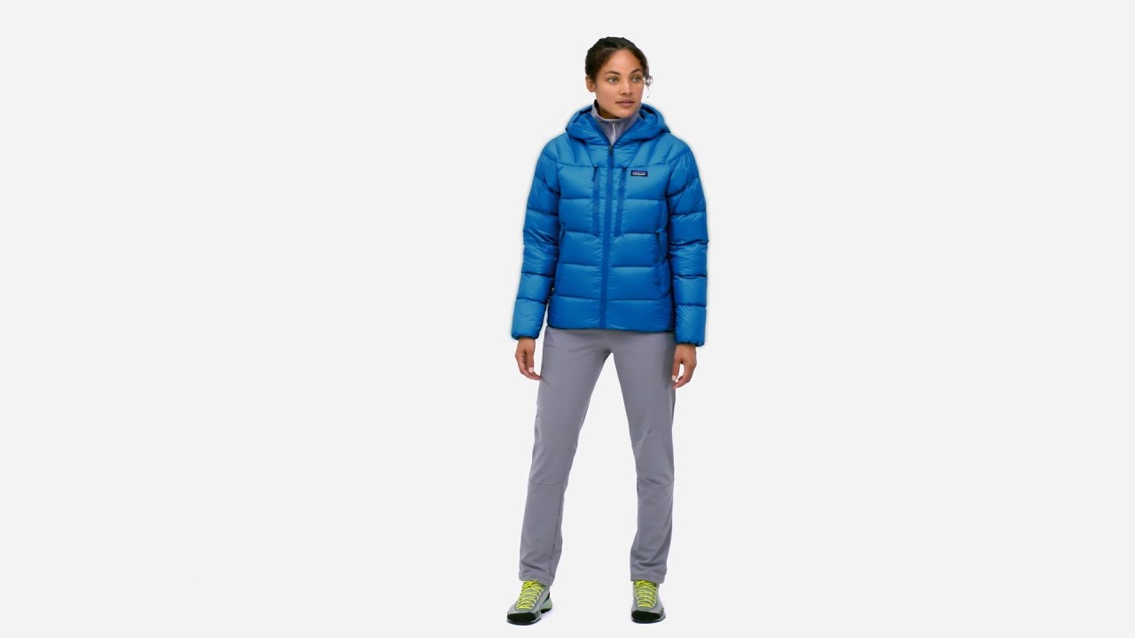 Patagonia дамско пухено яке Fitz Roy Down Hoody lagom blue