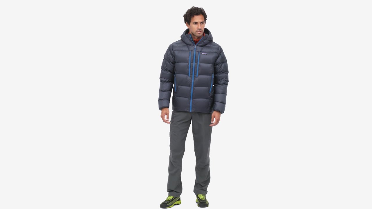 Patagonia мъжко пухено яке Fitz Roy Down Hoody passage blue